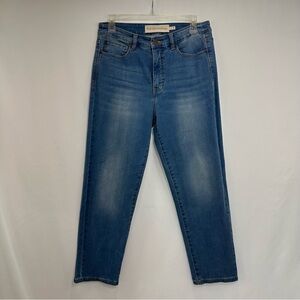Soft Surroundings Straight Cropped Jeans Womens 10 High Raised Medium Wash